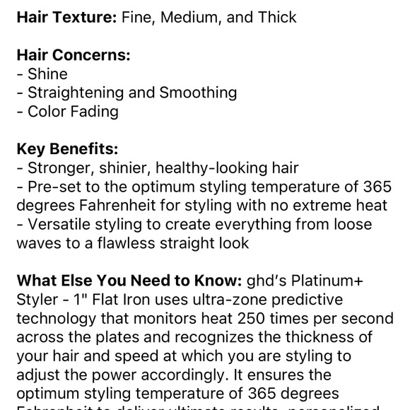 GHD platinum + 1” flat iron styler - Picture 7 of 7